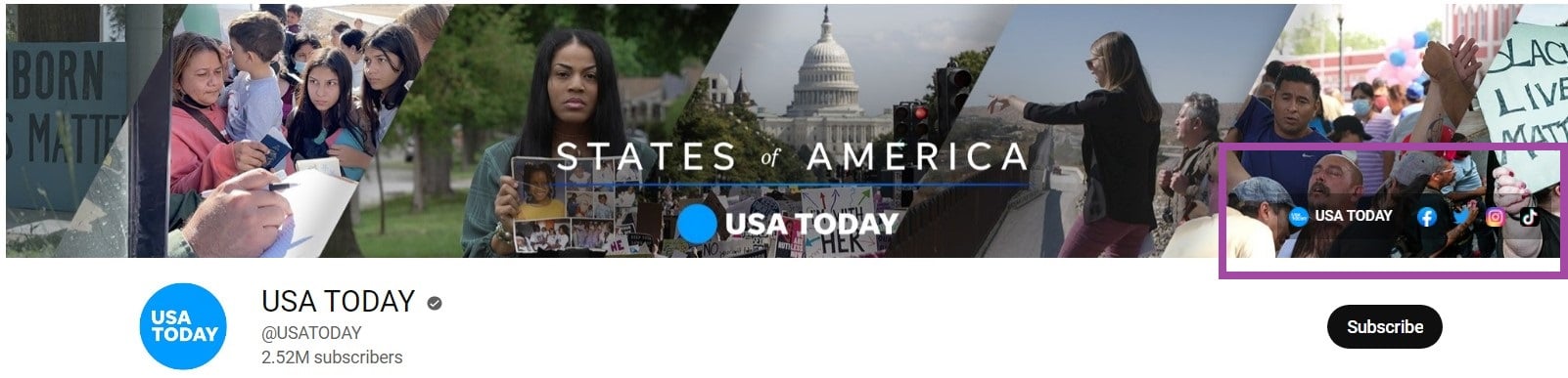 USA Today Social channels